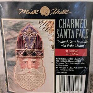 Mill Hill Charmed Santa Face St Nicholas MHCSF16 Counted Glass Bead Kit 1999